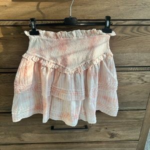 Cleobella Amber miniskirt custom dye pattern